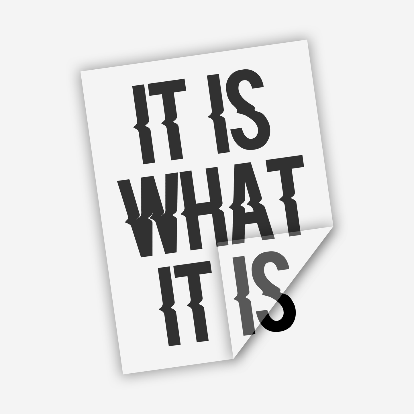 It Is What It Is Sticker