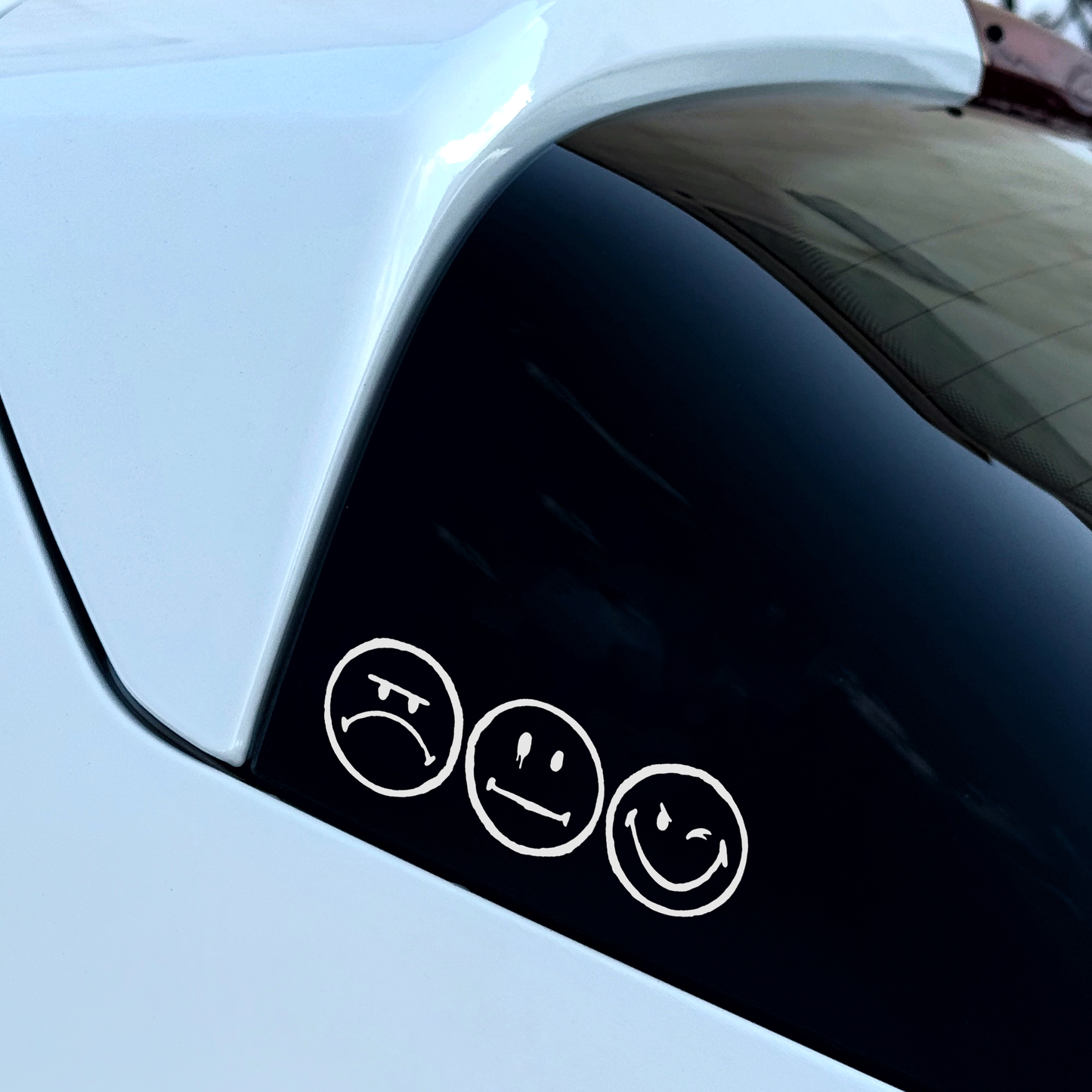 Three Smileys Sticker