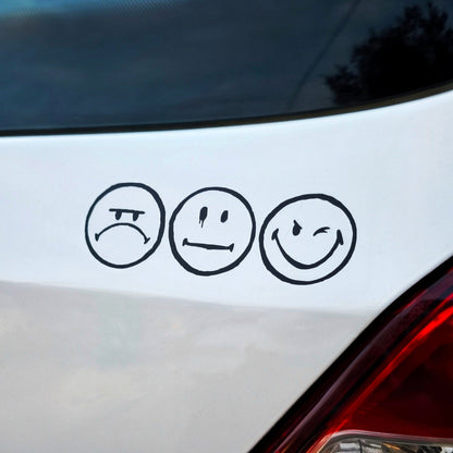 Three Smileys Sticker