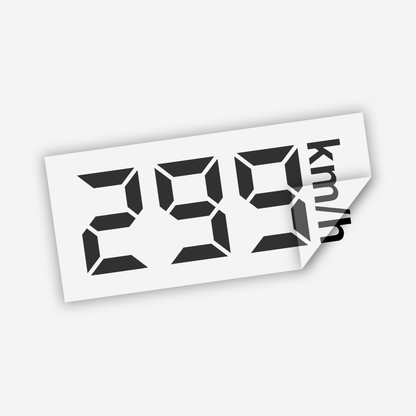 299 km/h Sticker