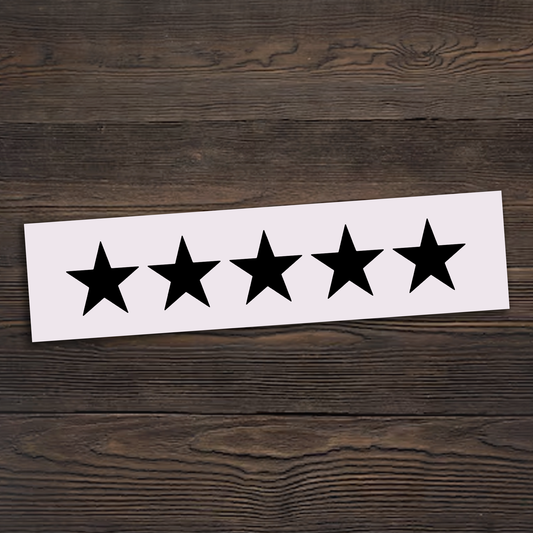 5 Star Wanted Sticker