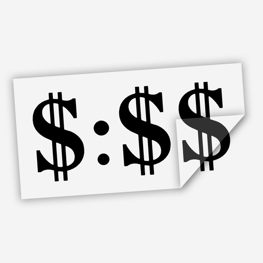 Dollar o'clock Sticker