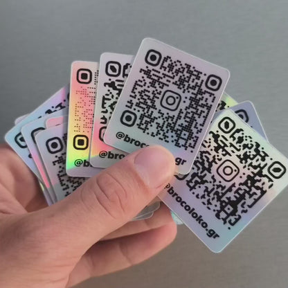Custom scannable Holographic Instagram Αυτοκόλλητο