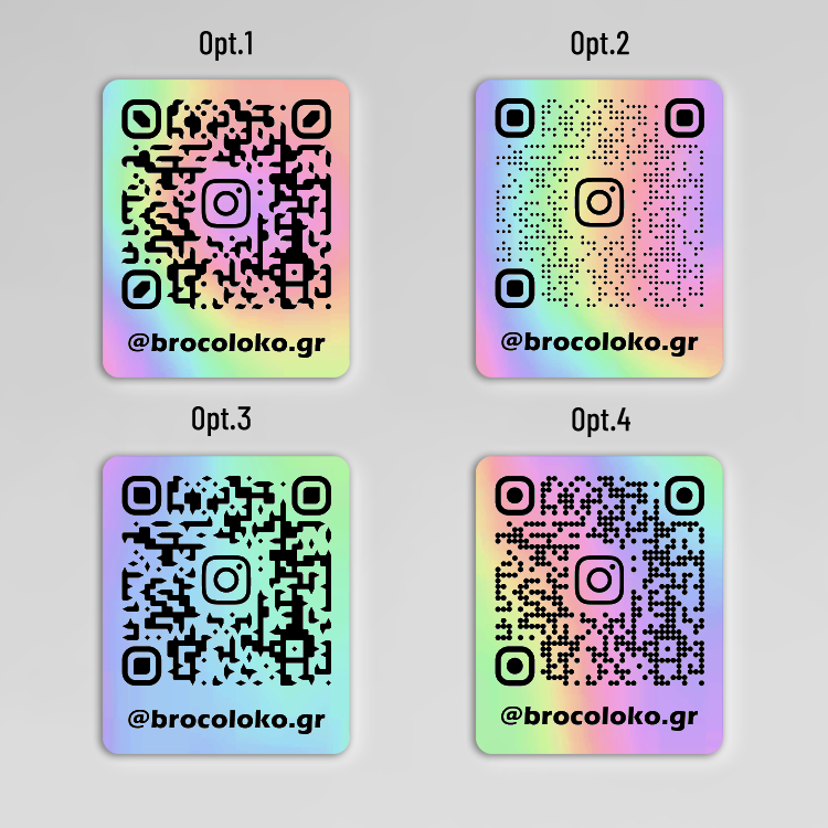 Custom scannable Holographic Instagram Αυτοκόλλητο