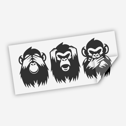 Three Wise Monkeys Sticker