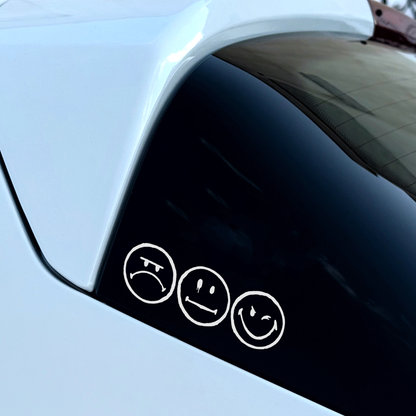 Three Smileys Sticker