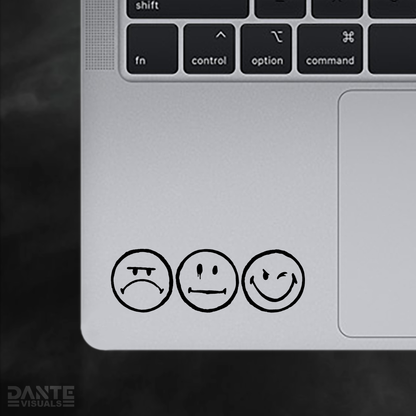Three Smileys Sticker